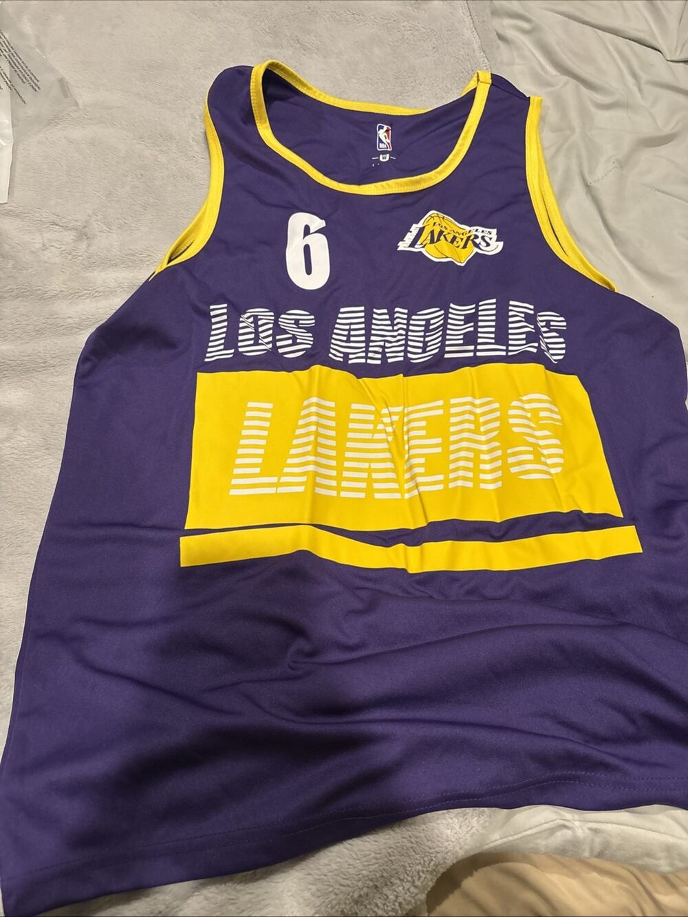 NBA Official LeBron James Size Lg Los Angeles Lakers Basketball Jersey A-2